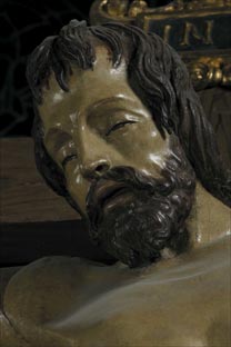 Particolare del crocifisso di Donatello