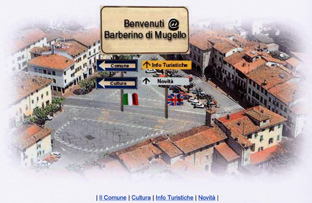 L'home page del sito web del Comune di Barberino di Mugello