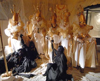 Carnevale in notturna a Borgo San Lorenzo. Foto di Andrea Lapi
