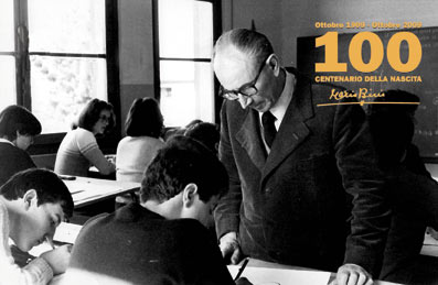 Il professor Mario Bini in classe a Borgo San Lorenzo