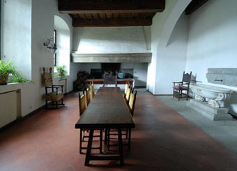 Una delle sale di Cafaggiolo