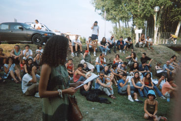 Un'immagine della manifestazione dopo i fatti del G8 a Borgo San Lorenzo