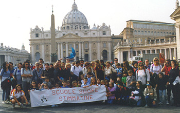 I rappresentanti della Scuola delle Stimmatine di Borgo San Lorenzo a Roma