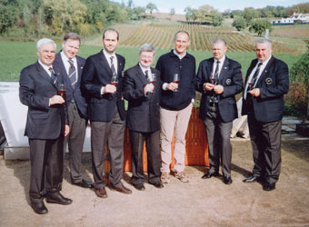 Da sin: Franco Spolveri, Stefano Barletti, Lorenzo Nannelli, Massimo Castellani, Dott. Brogi, Guido Orlandi, Vinicio Bandini