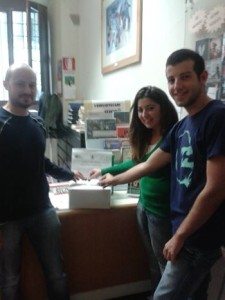 Il nuovo presidente Matteo Guidotti con Maria Timpanelli e Massimiliano Ferri al "lancio" della raccolta.