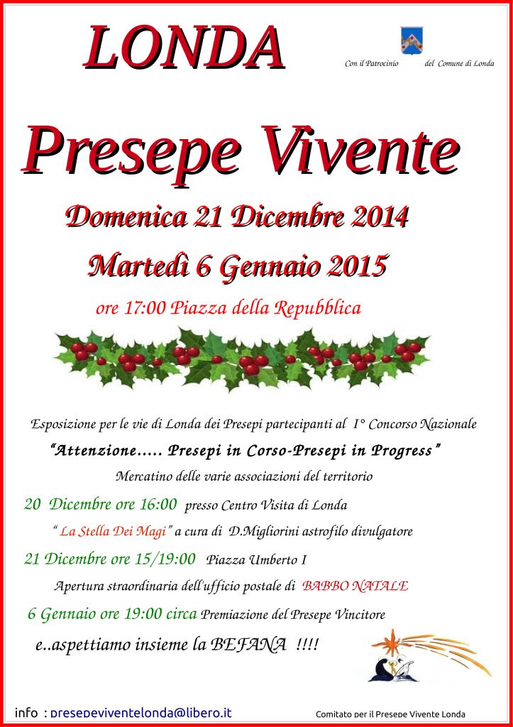 manifesto presepe vivente londa 2014