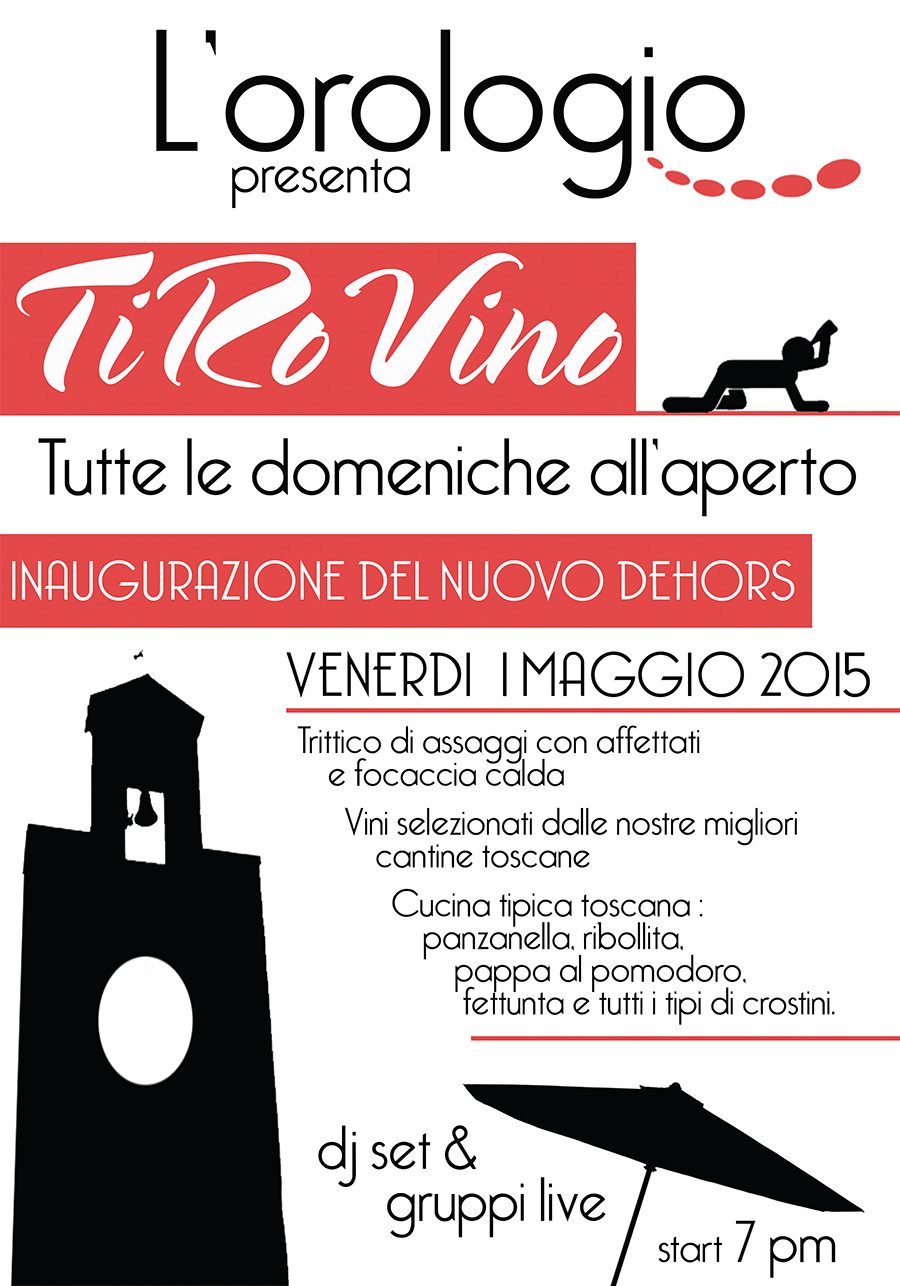 inaugurazione nuovo dehors bar orologio