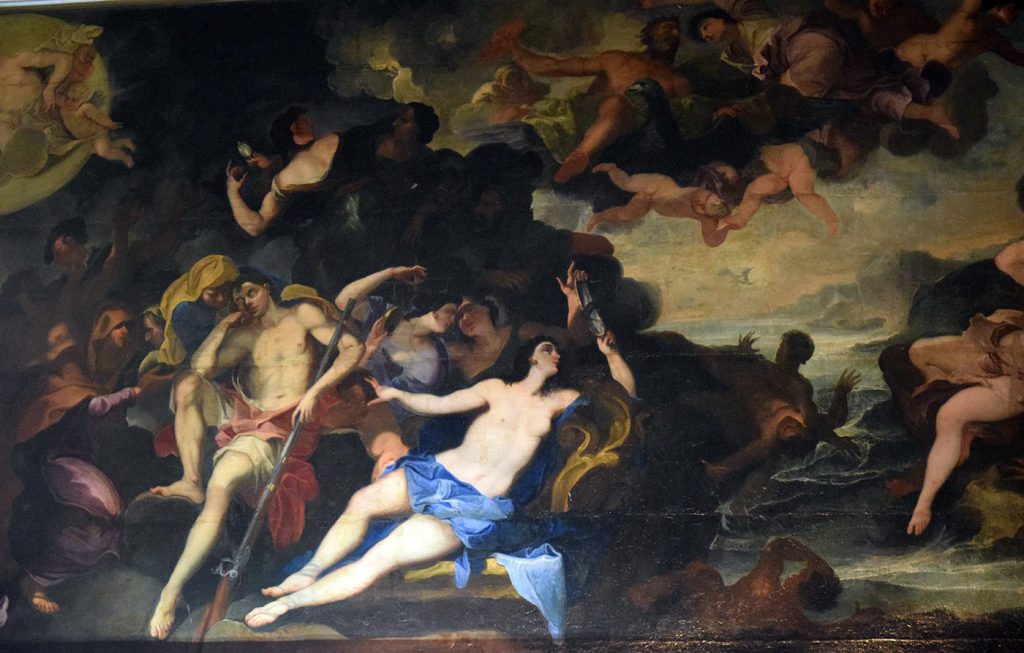 Uno dei dipinti del salone principale del Castello di Barberino