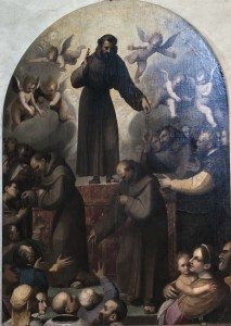 Allegoria di San Francesco, anno 1589, chiesa del convento.