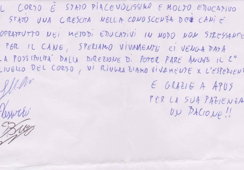 feedback carcere nel segno di fido
