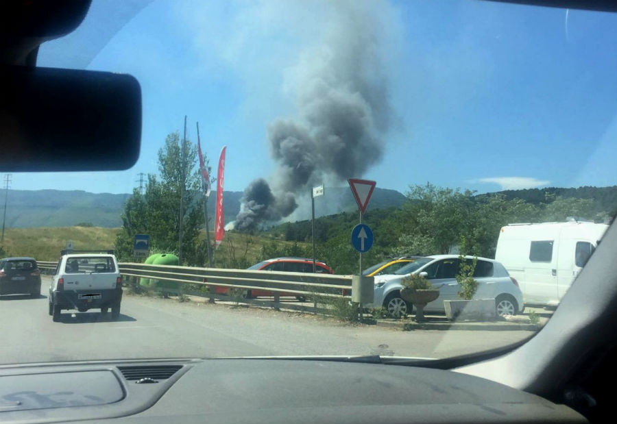incendio a1 bisarca in fiamme lug 2017