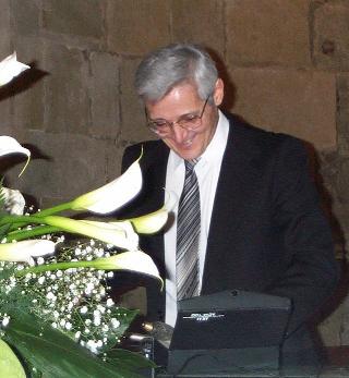 Marco Corsi, subito dopo il concerto in Pieve, il 20 novembre 1999