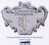 L'home page del sito web del Comune di Firenzuola, realizzato da Polimedia
