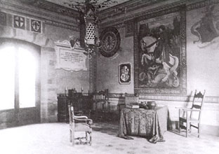 Un'antica immagine dell'interno della villa