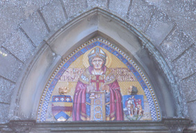 Vicchio, la lunetta opera dei Chini, nella chiesa di San Martino a Scopeto. Foto di Massimo Certini