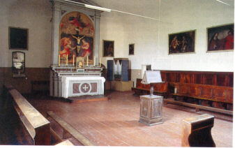 L'interno del monastero di Santa Caterina a Borgo San Lorenzo