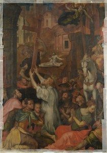 L'opera del Portelli, ad Olmi, prima del restauro effettuato da Rossana Bonetti