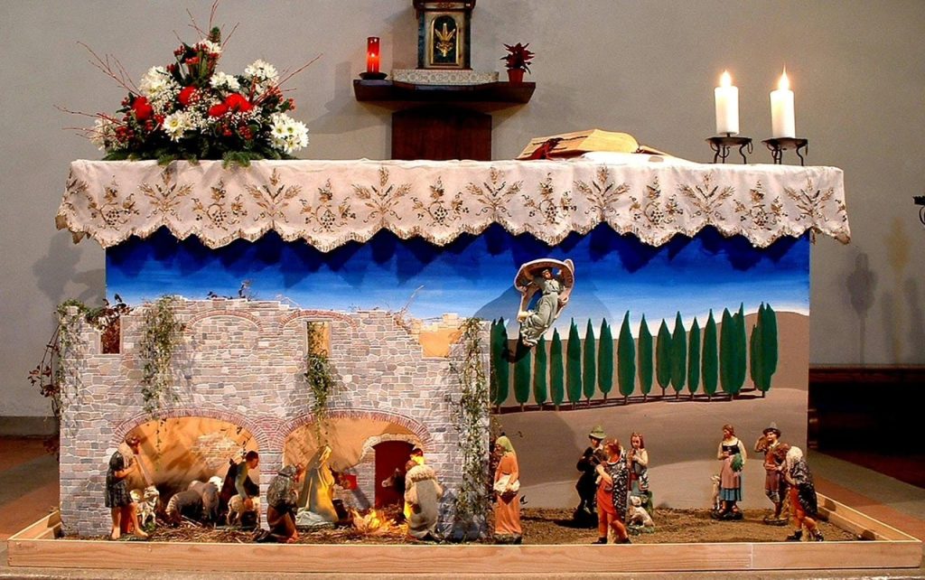 Presepio nella campagna toscana, realizzato da Piero Salvadori