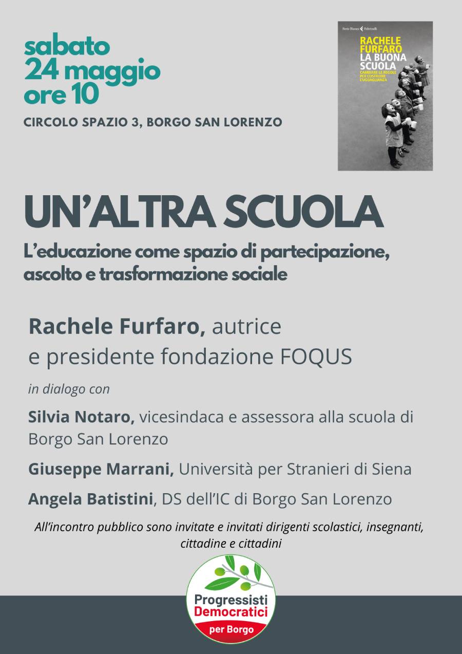 La locandina dell'incontro sulla scuola