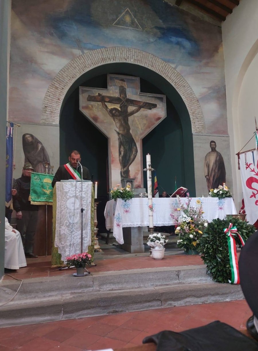 L'intervento in chiesa del sindaco Emanuele Piani