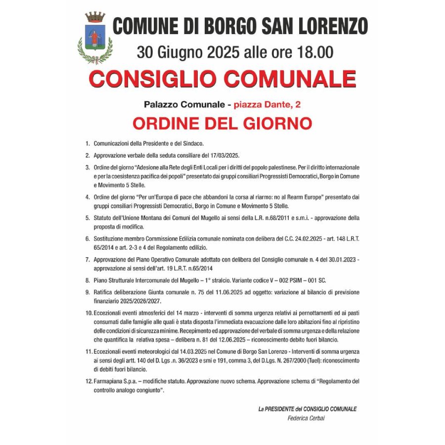 L'ordine del giorno