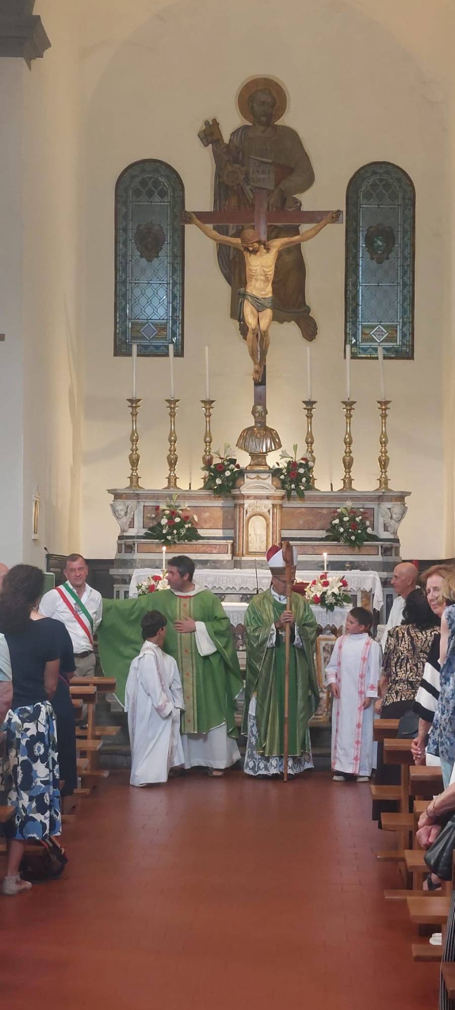 La chiesa durante la messa