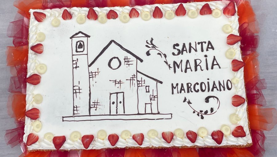 La torta preparata per l'occasione