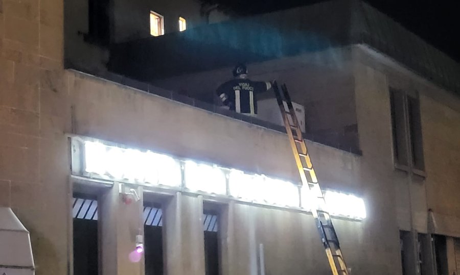 L'intervento dei Vigili del Fuoco