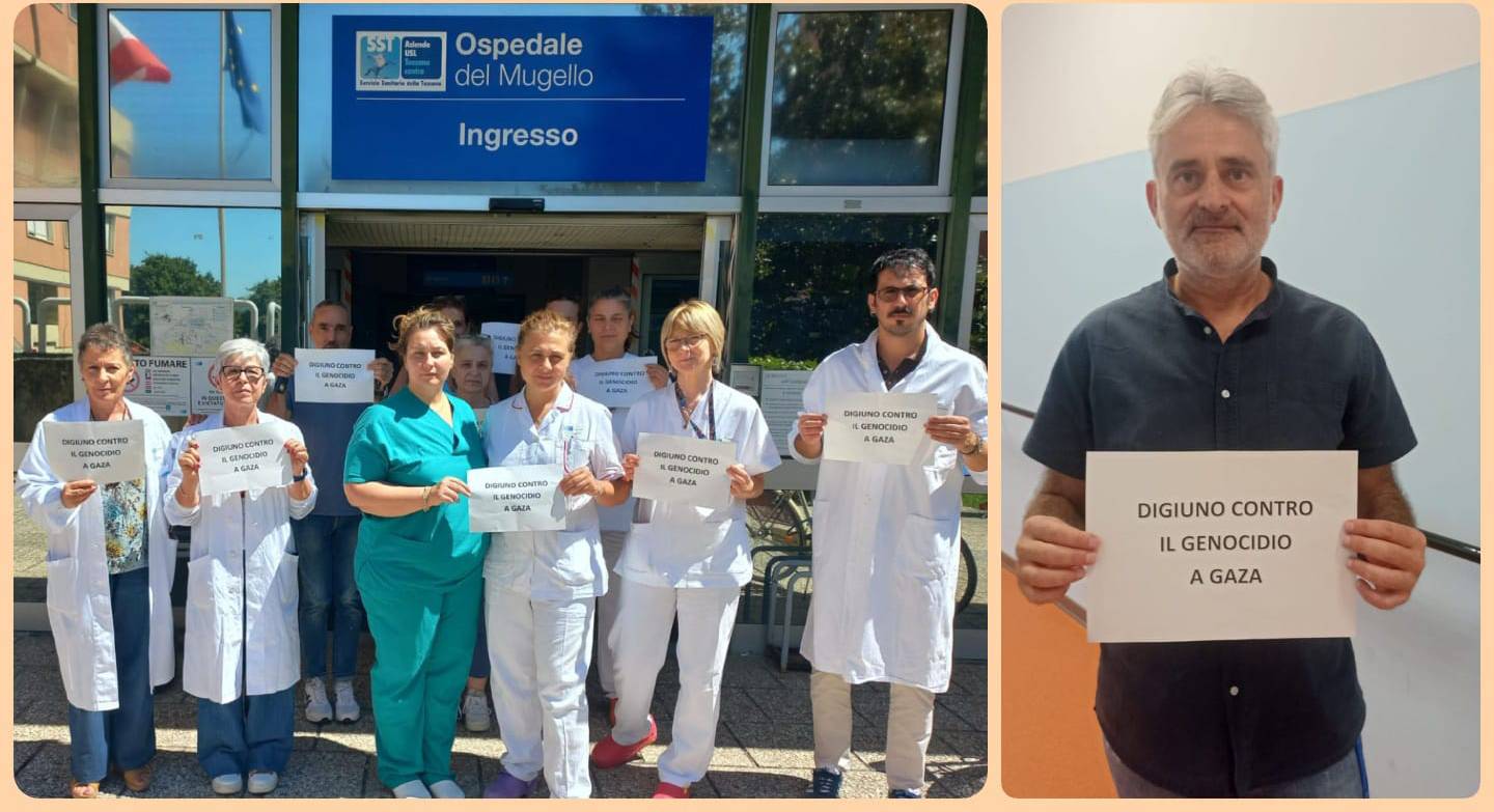 Anche all'ospedale del Mugello il digiuno degli operatori contro il genocidio a Gaza