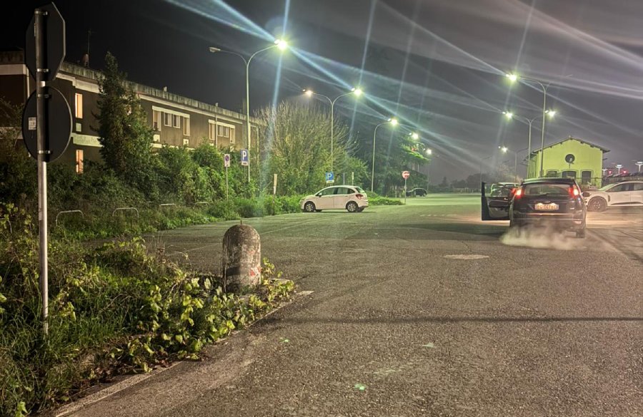 Il parcheggio dove sono state fatte le multe