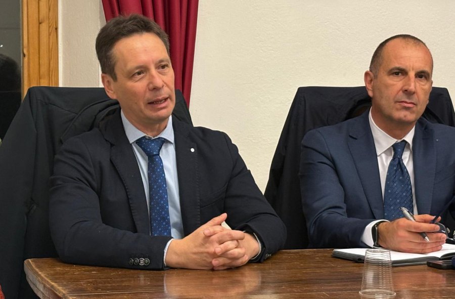 Da sinistra l'ingegner Andrea Rafanelli e l'asssessore Davide Barontini