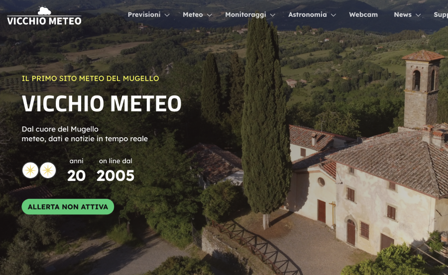 La home page del sito VicchioMeteo
