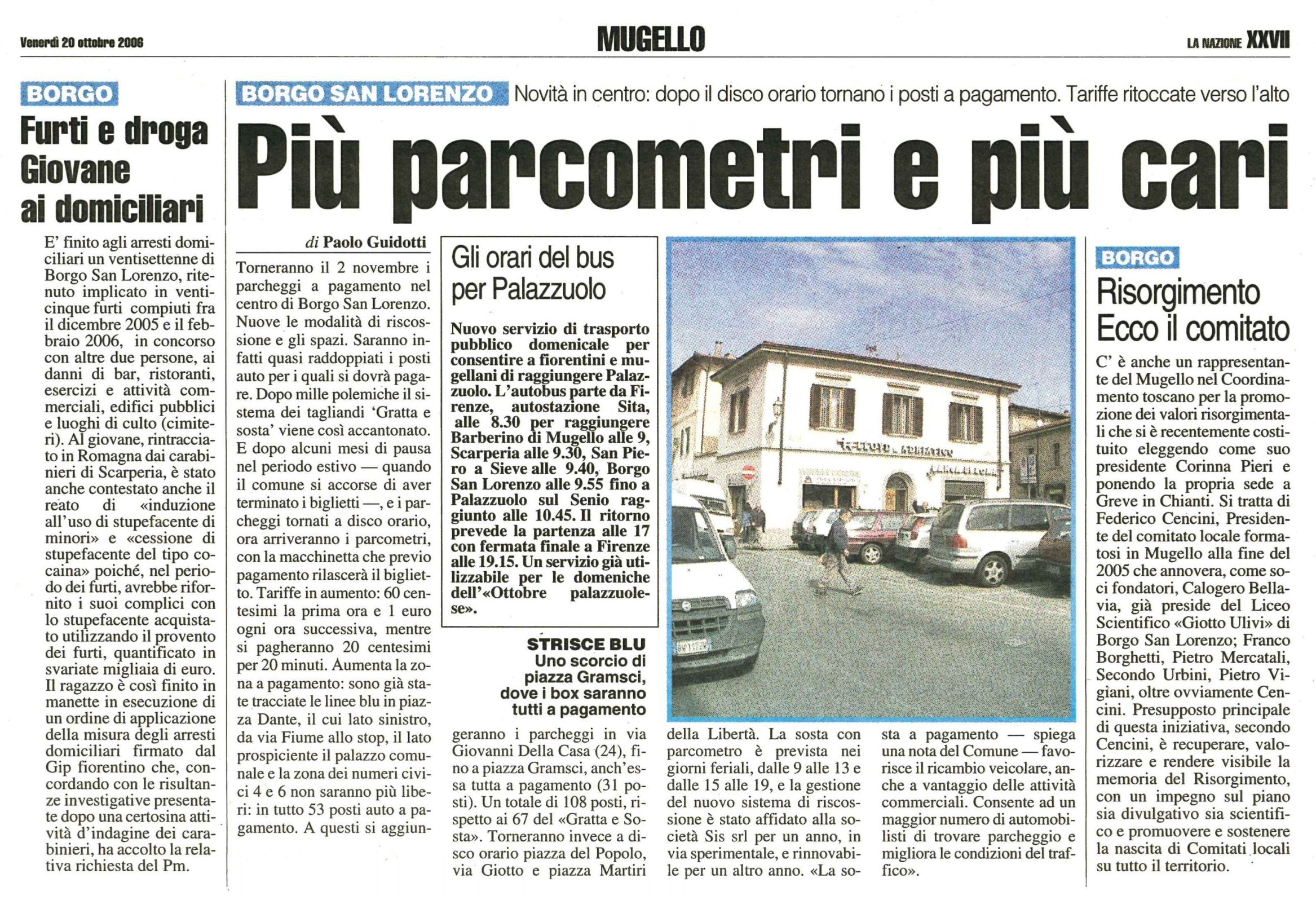 La pagina del Mugello del 20 Ottobre 2006